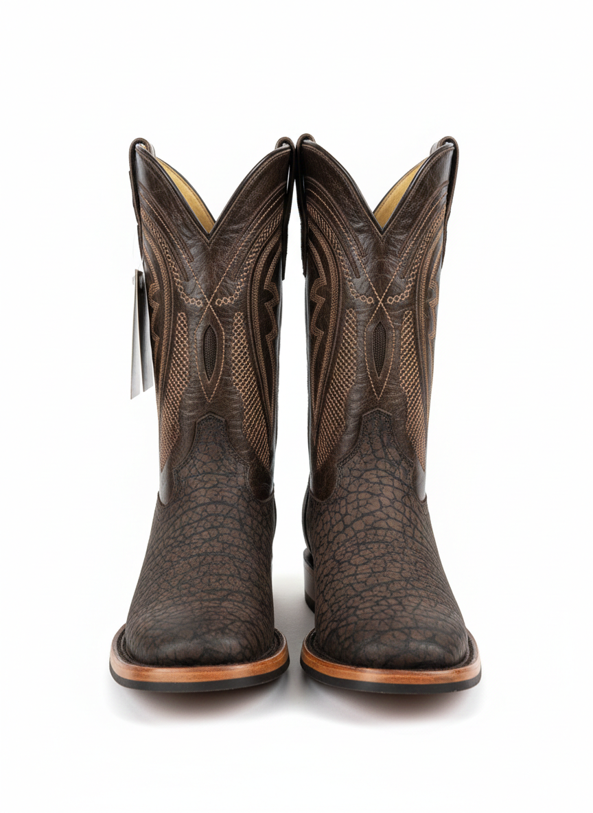 Men boots brow Square toe