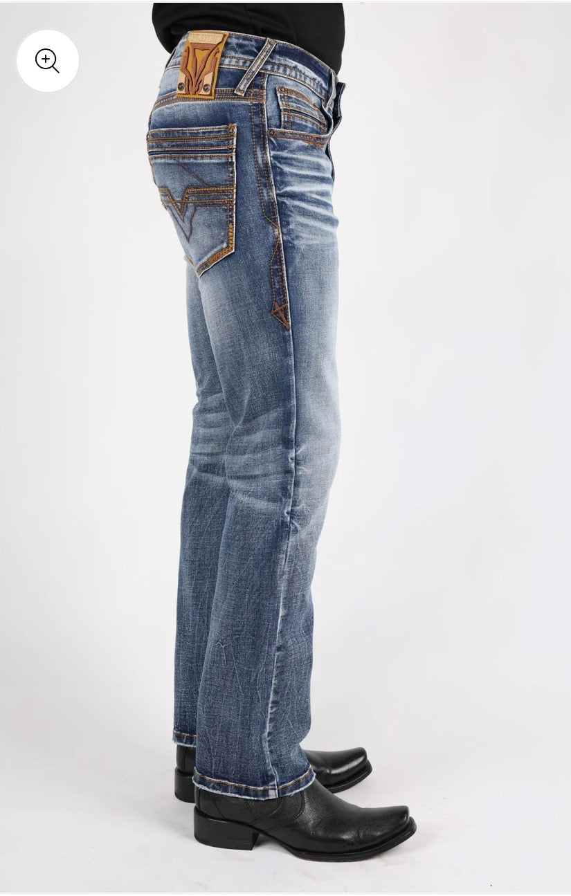 Holt Men's Dark Blue Boot Cut Jeans