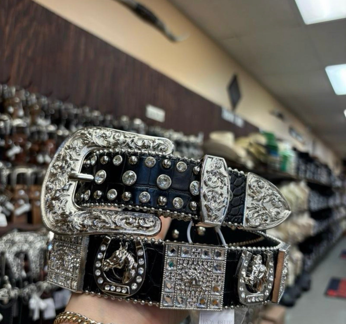 Men’s belts Horseshoe Crystal