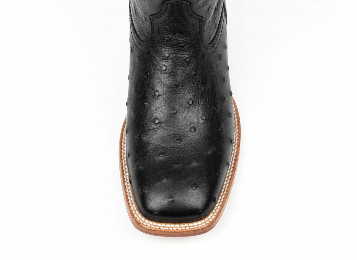 Men Wide Square Toe Black