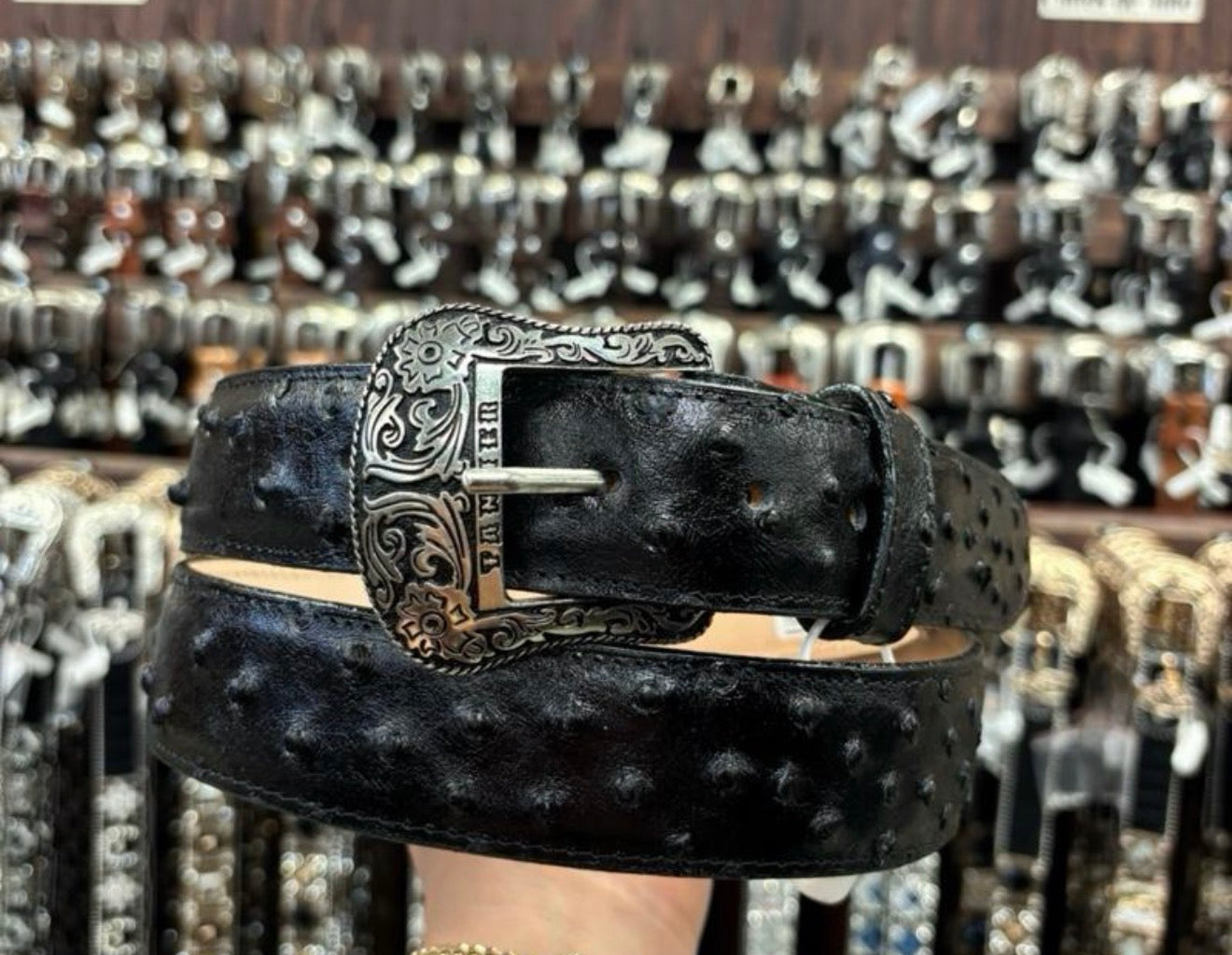 Men black belts leather