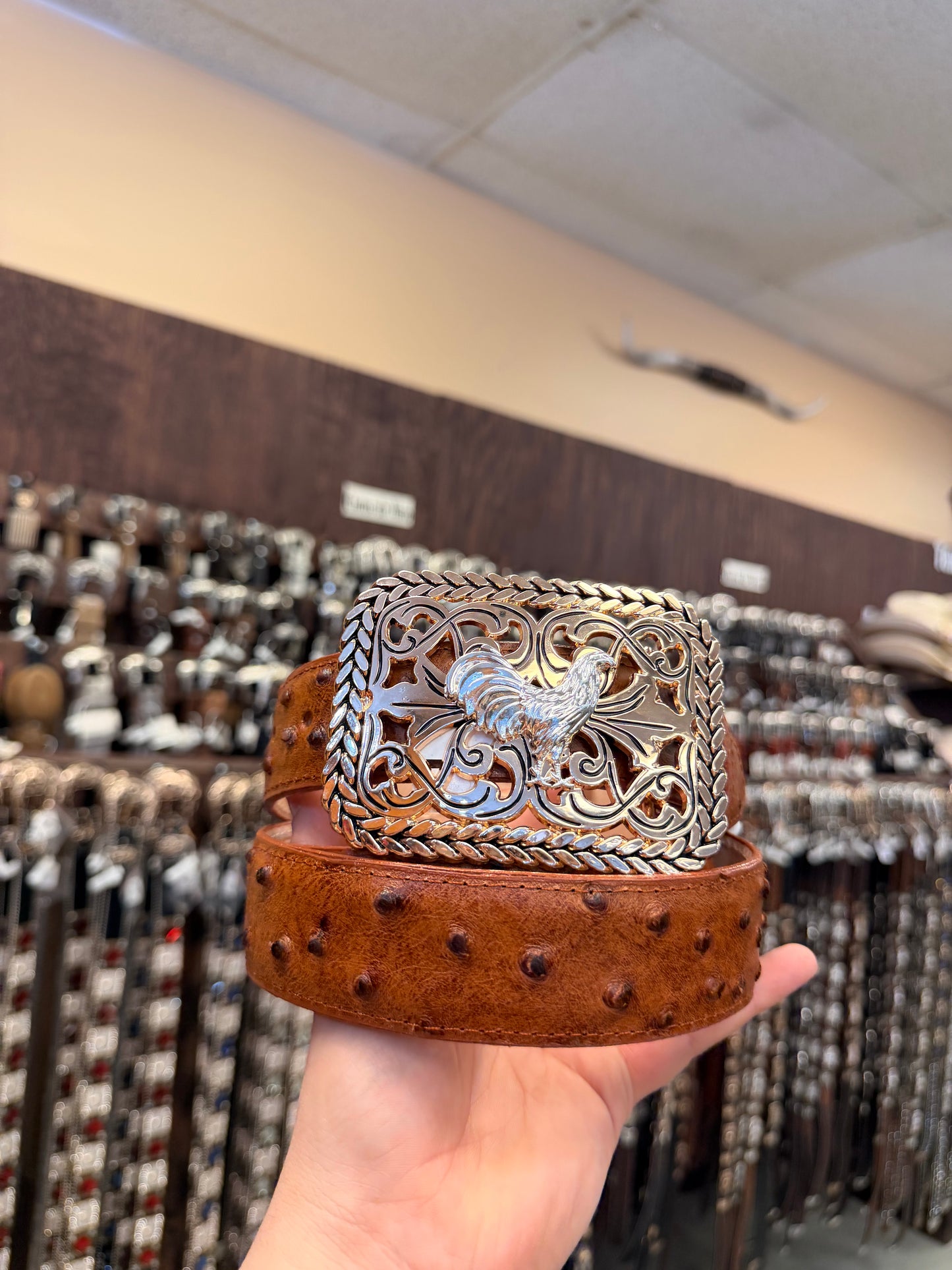 Men western belts brown