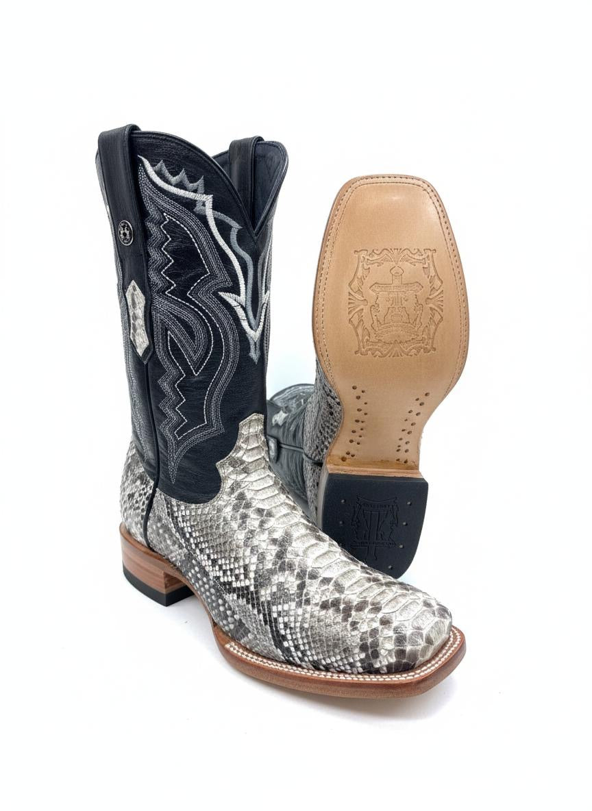 Men western boots Rodeo natural