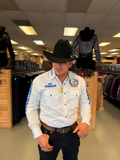 Mens OV Fashion White w/Blue