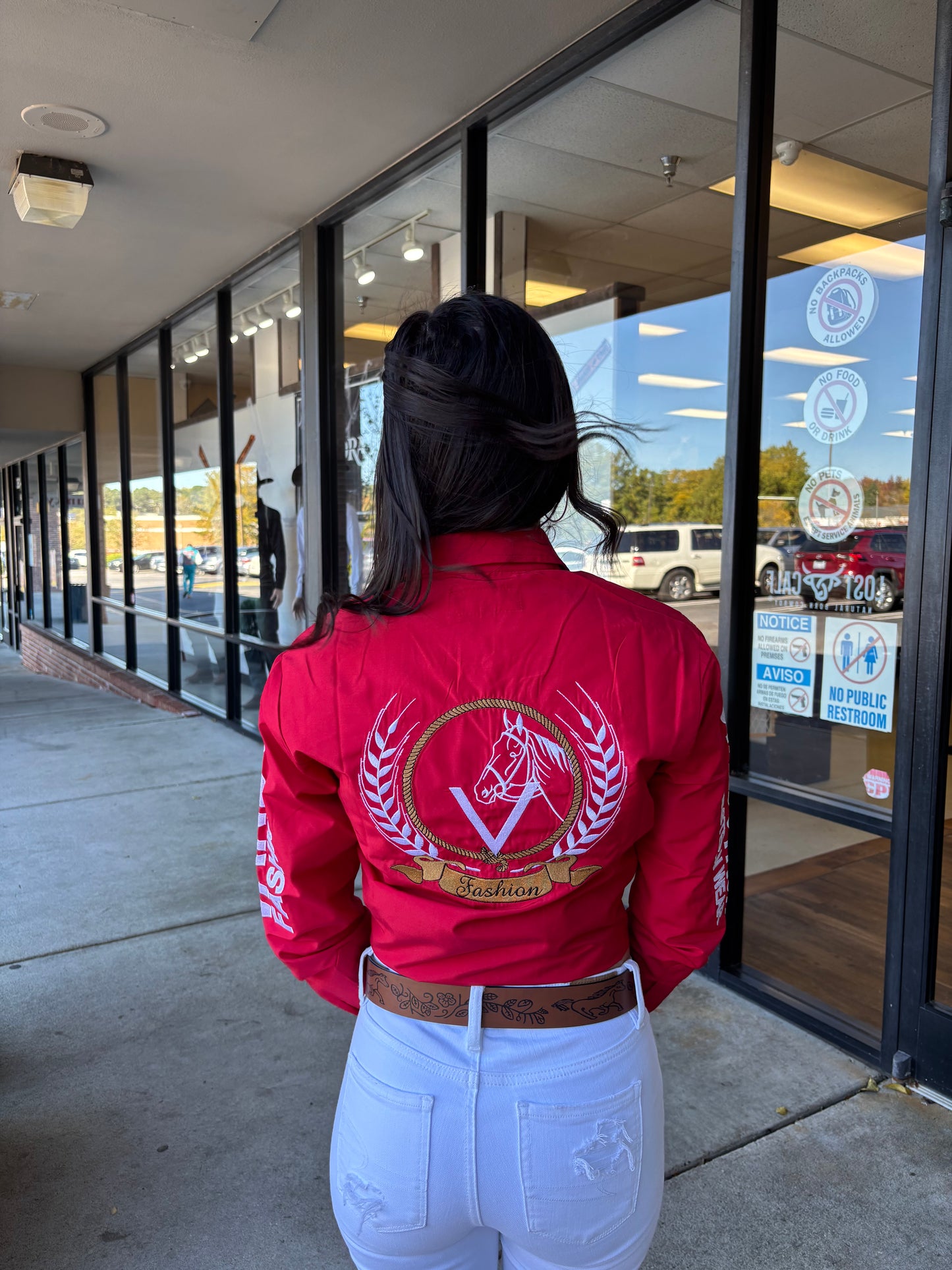 Womens OV Fashion Red W/White