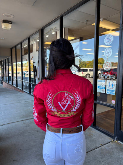 Womens OV Fashion Red W/White