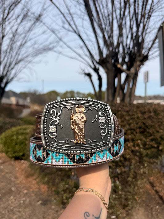 Men western belts brown