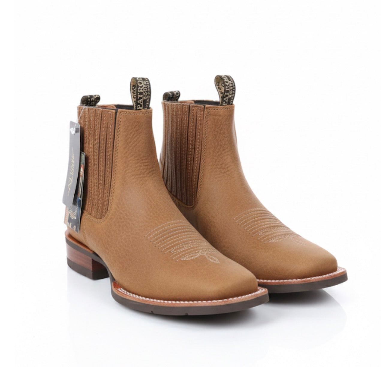 Botin Rodeo Miel Rhino Square Toe With Rubber Sole