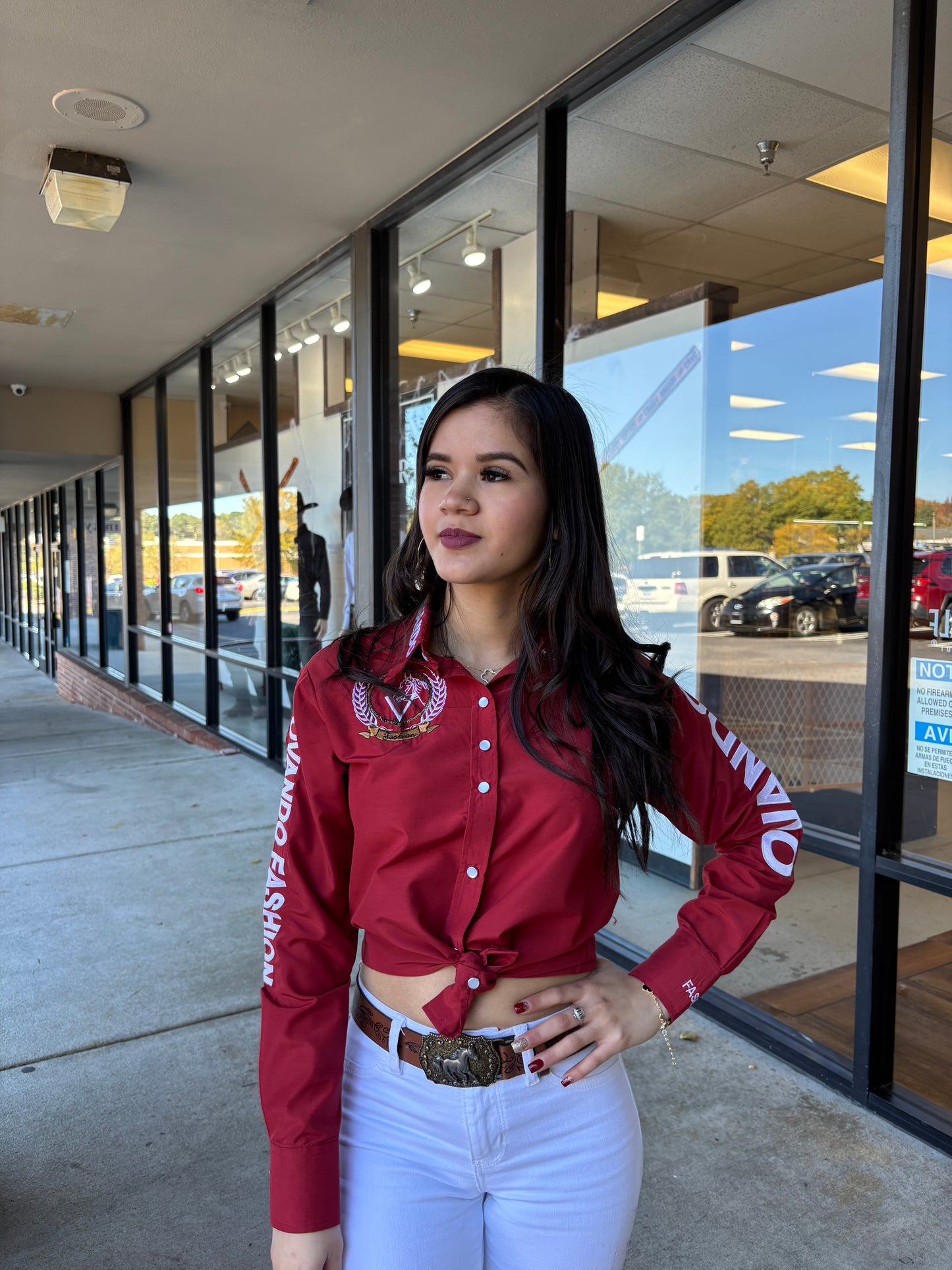 Mujer OV Fashion Cogñac con Blanco