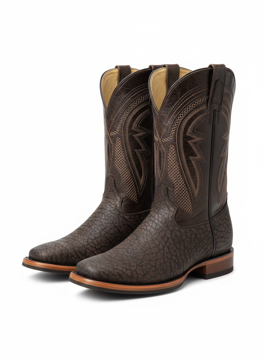 Men boots brow Square toe