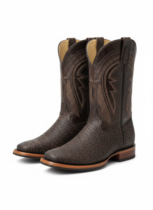 Men boots brow Square toe