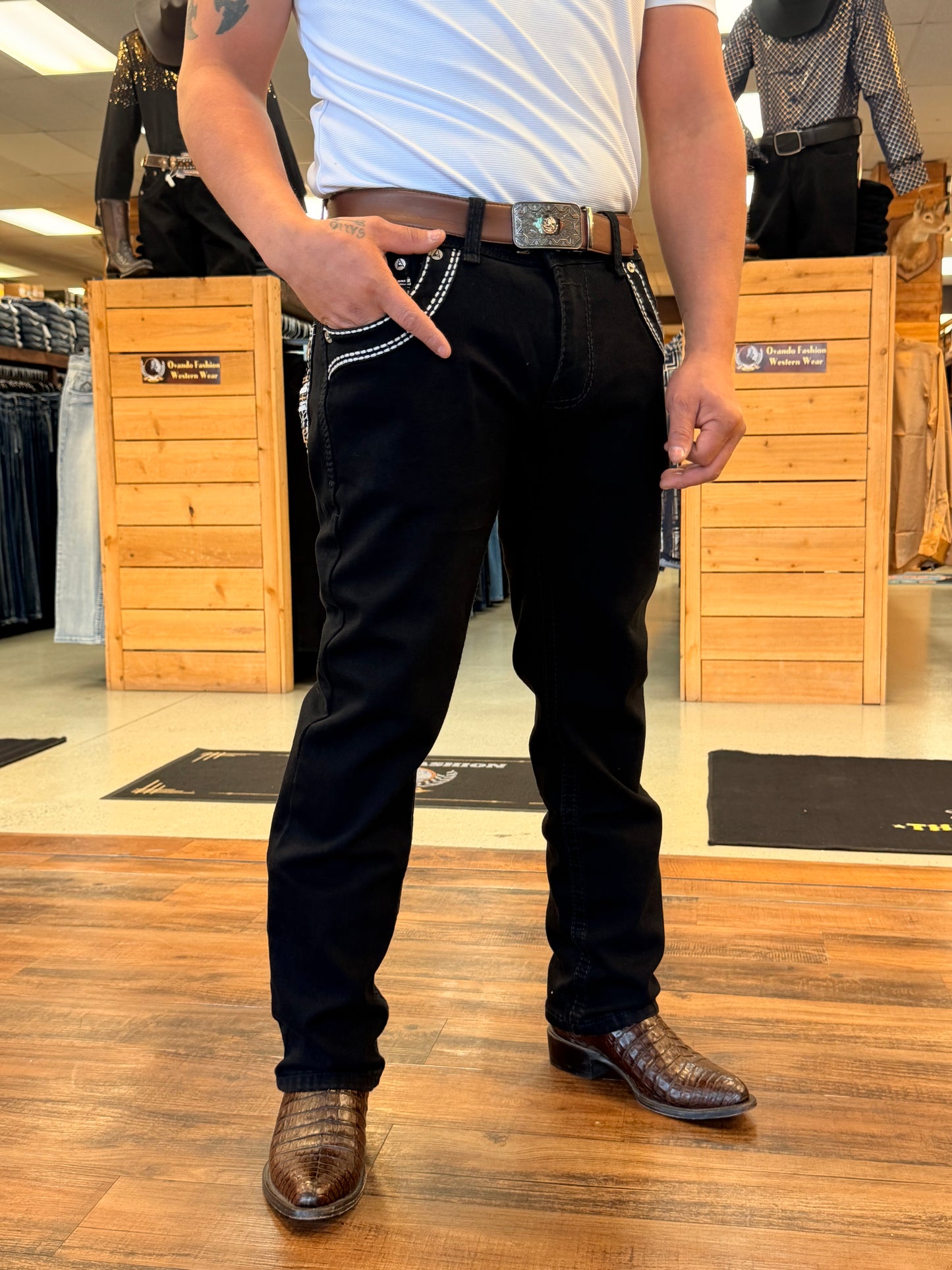 Men western black Jeans