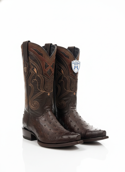 Men boots Snip Toe Faded Brown