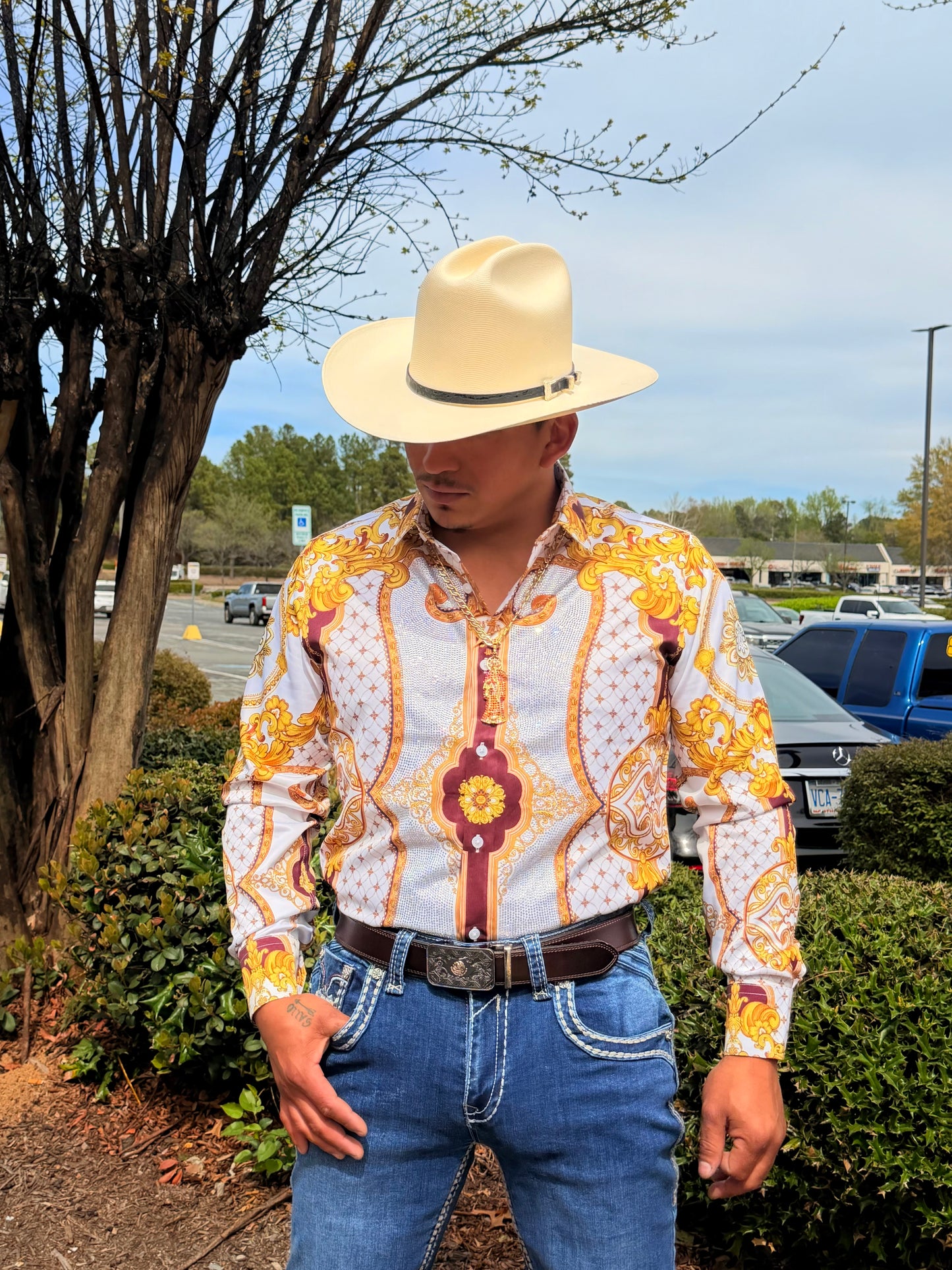 Men western shirts white