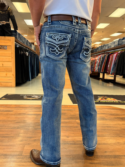 Men western jeans Blue