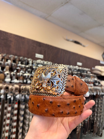 Men western belts brown