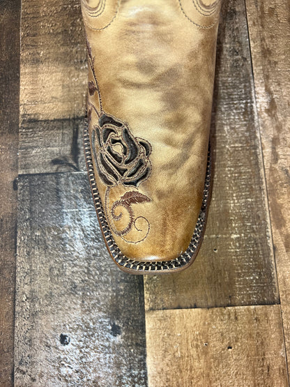 McAllen Sand W/Brown Rose Inlay