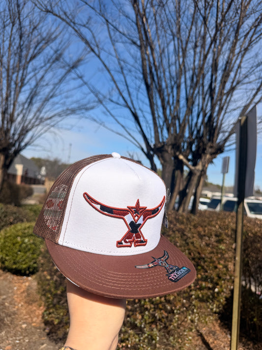 Men cap brown and white