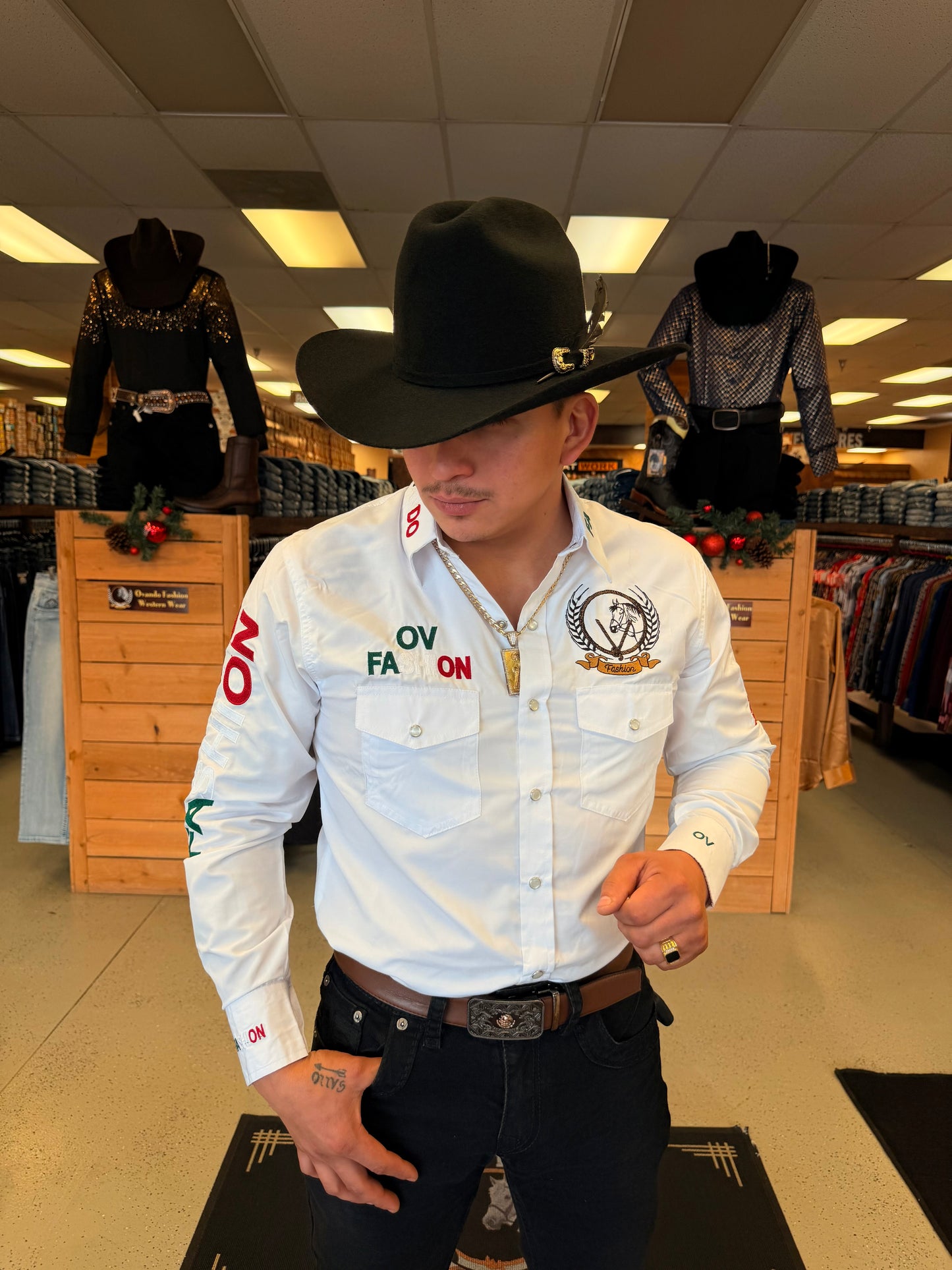 Hombre OV Moda Blanco con Letras de Color México
