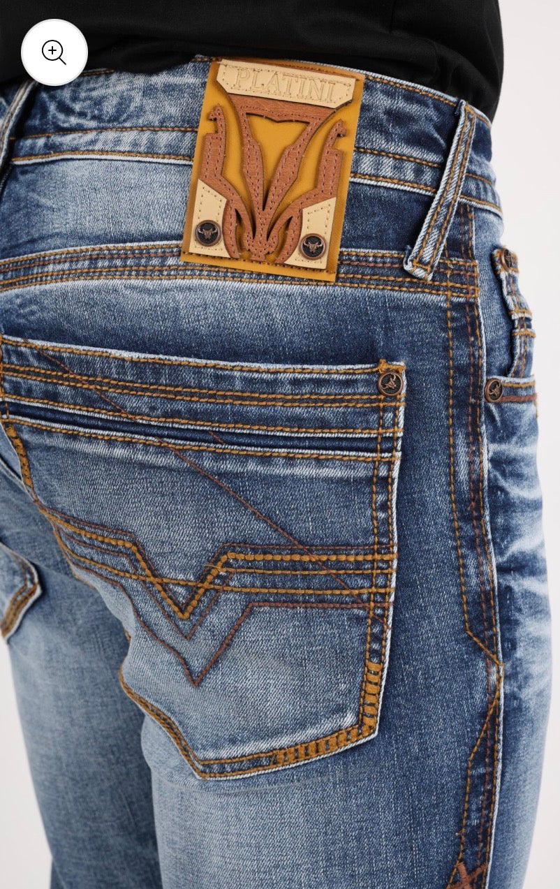 Holt Men's Dark Blue Boot Cut Jeans