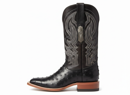 Men Wide Square Toe Black