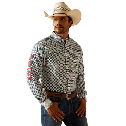 Ariat Team Lochlan Fitted LS White Shirt