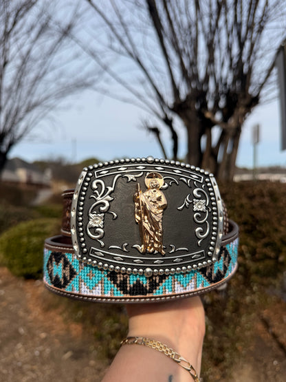 Men western belts brown