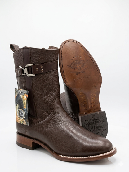 Men boots brown oval