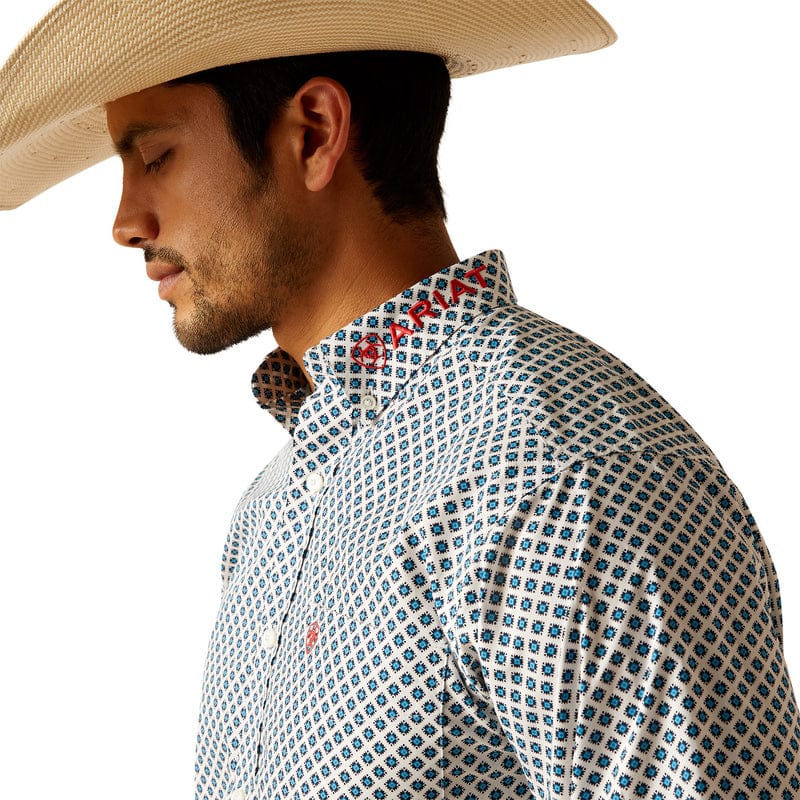 Ariat Team Lochlan Fitted LS White Shirt