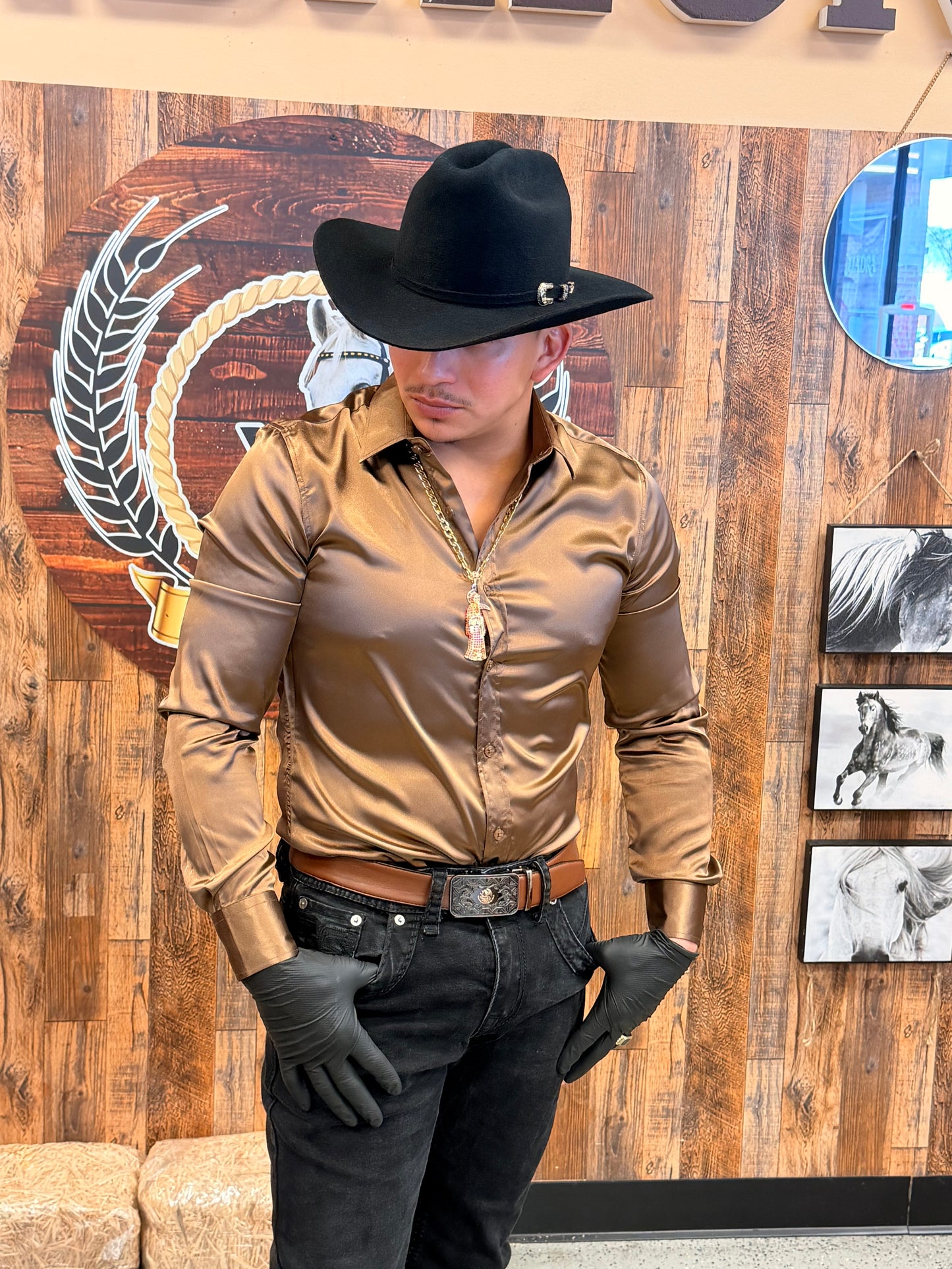 Men shirt Brown