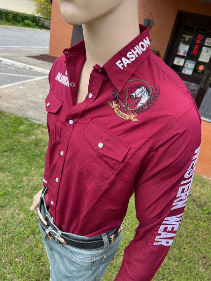 Mens OV Fashion Maroon w/White Letters