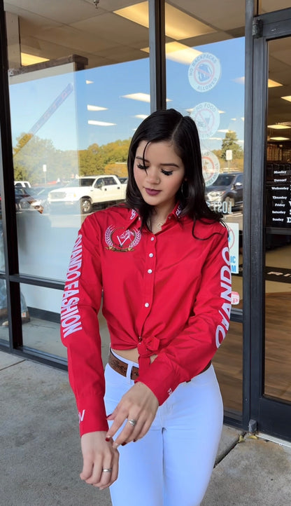 Womens OV Fashion Red W/White