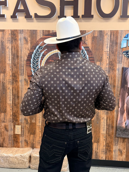 Men western shirt brown