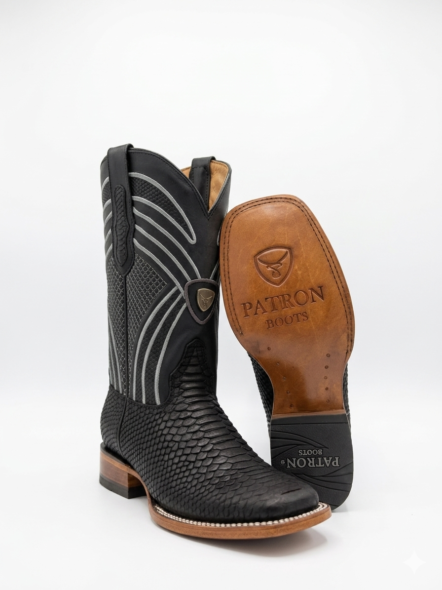 Men’s boots Python black mate