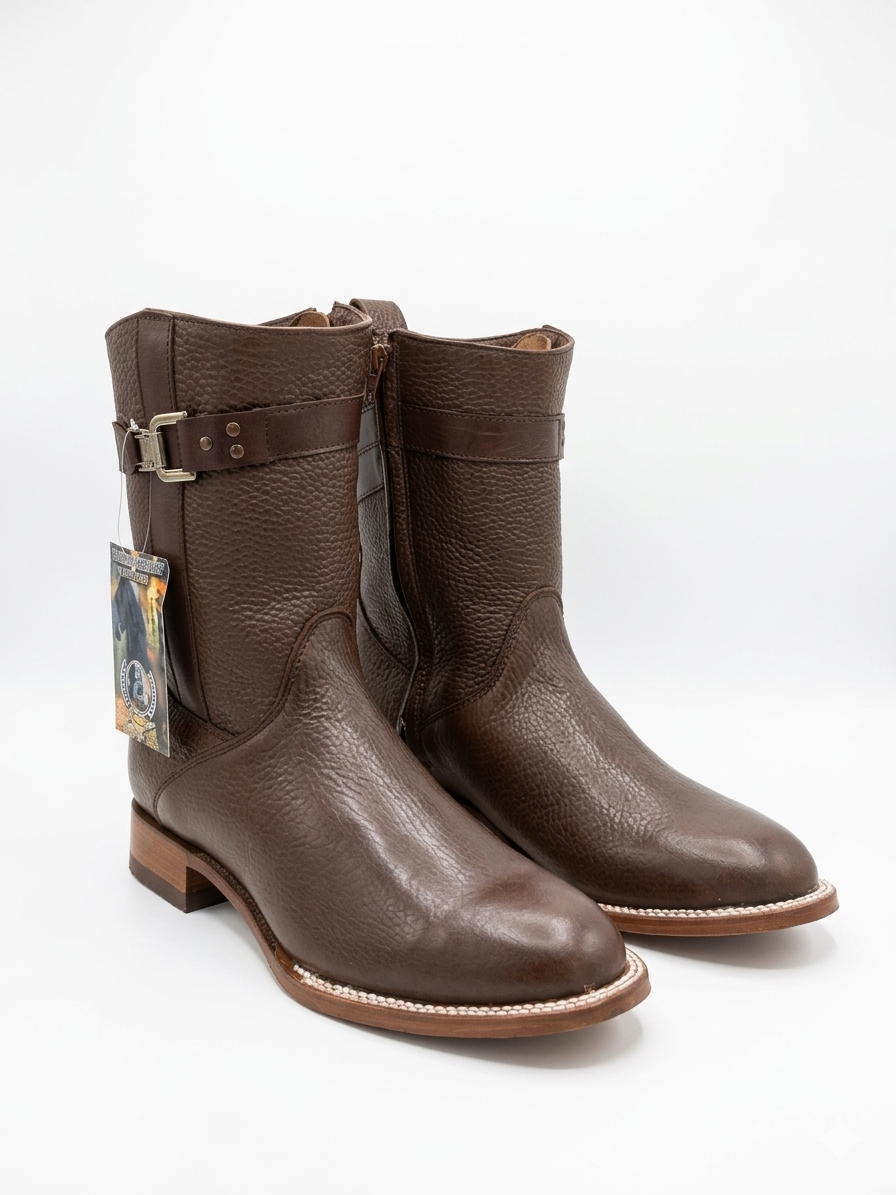 Men boots brown oval