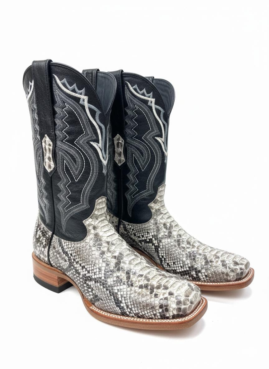 Men western boots Rodeo natural