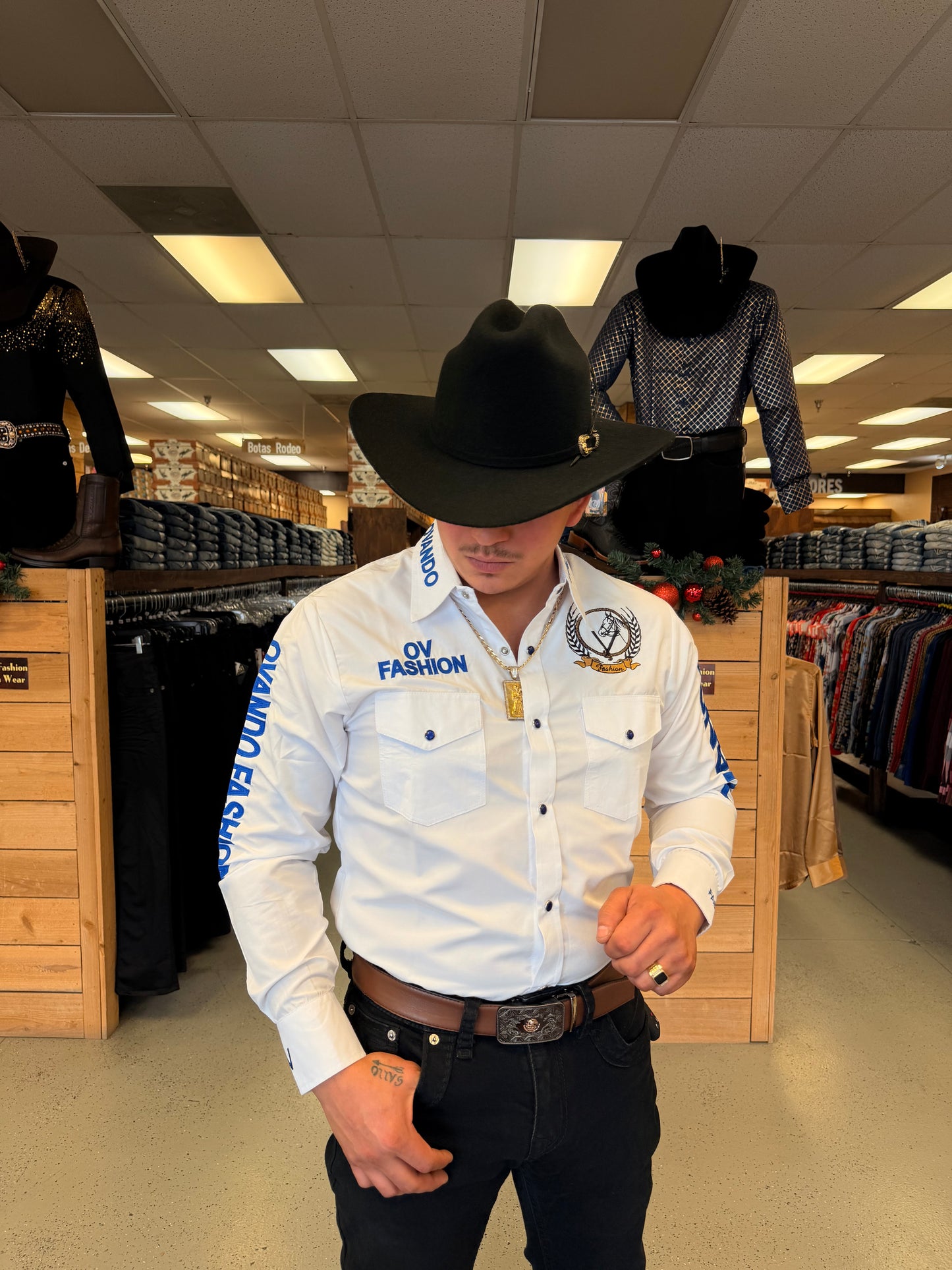 Mens OV Fashion White w/Blue