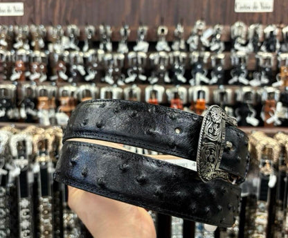 Men black belts leather