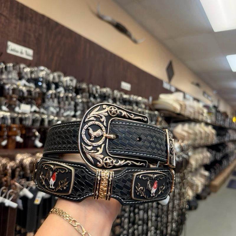 Men’s western belts black gallo