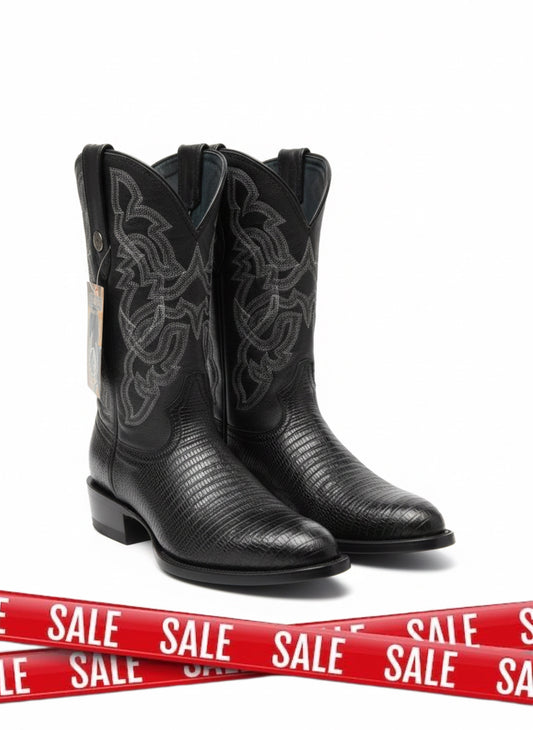 Men boots black oval