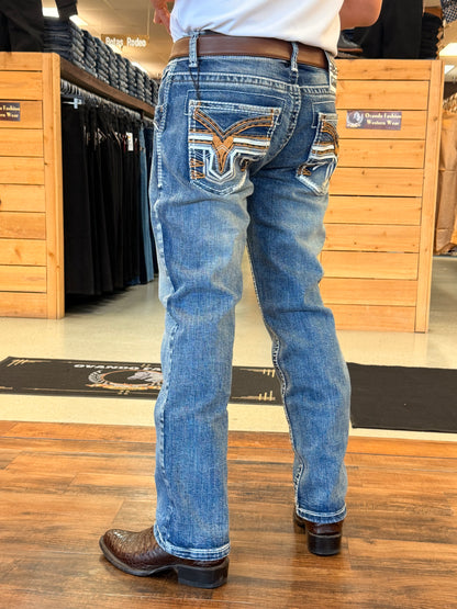 Men western Jeans blue