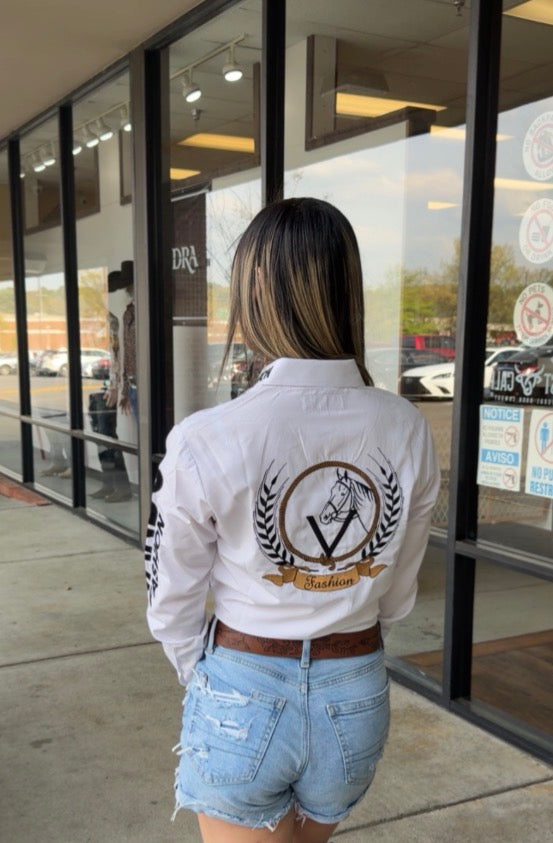 Womens OV Fashion White W/Black