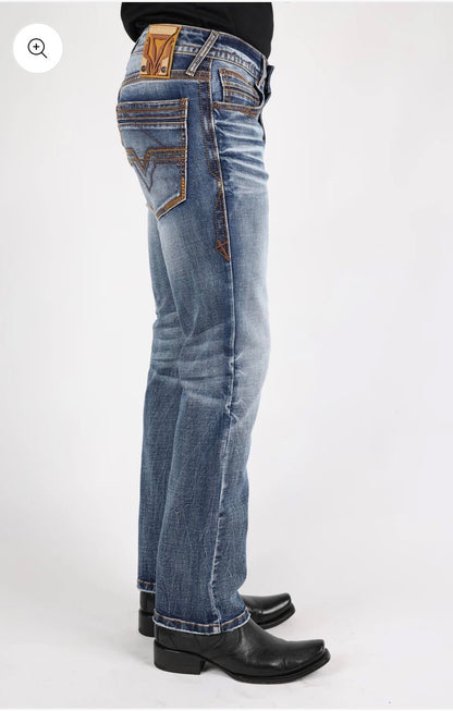 Holt Men's Dark Blue Boot Cut Jeans