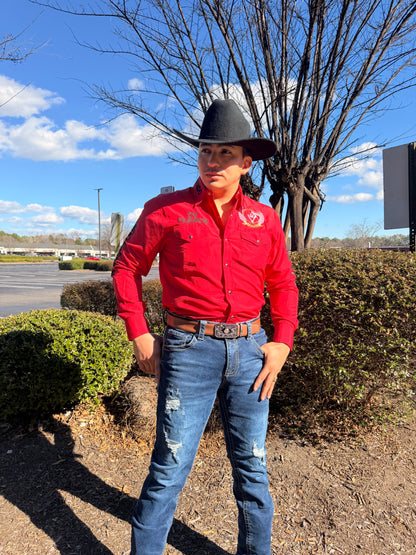Moda OV Hombre Rojo con Negro