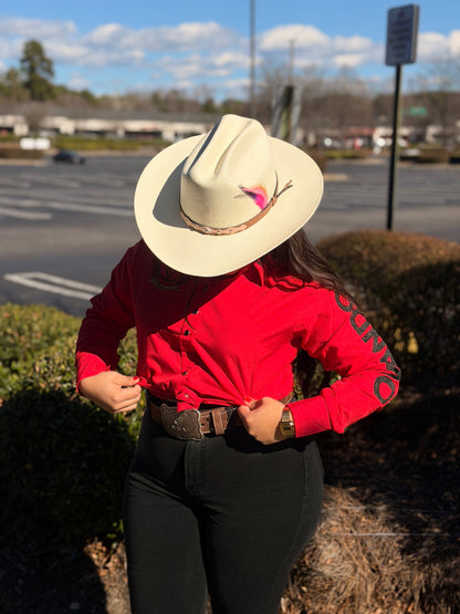 Womens OV Fashion Red W/Black