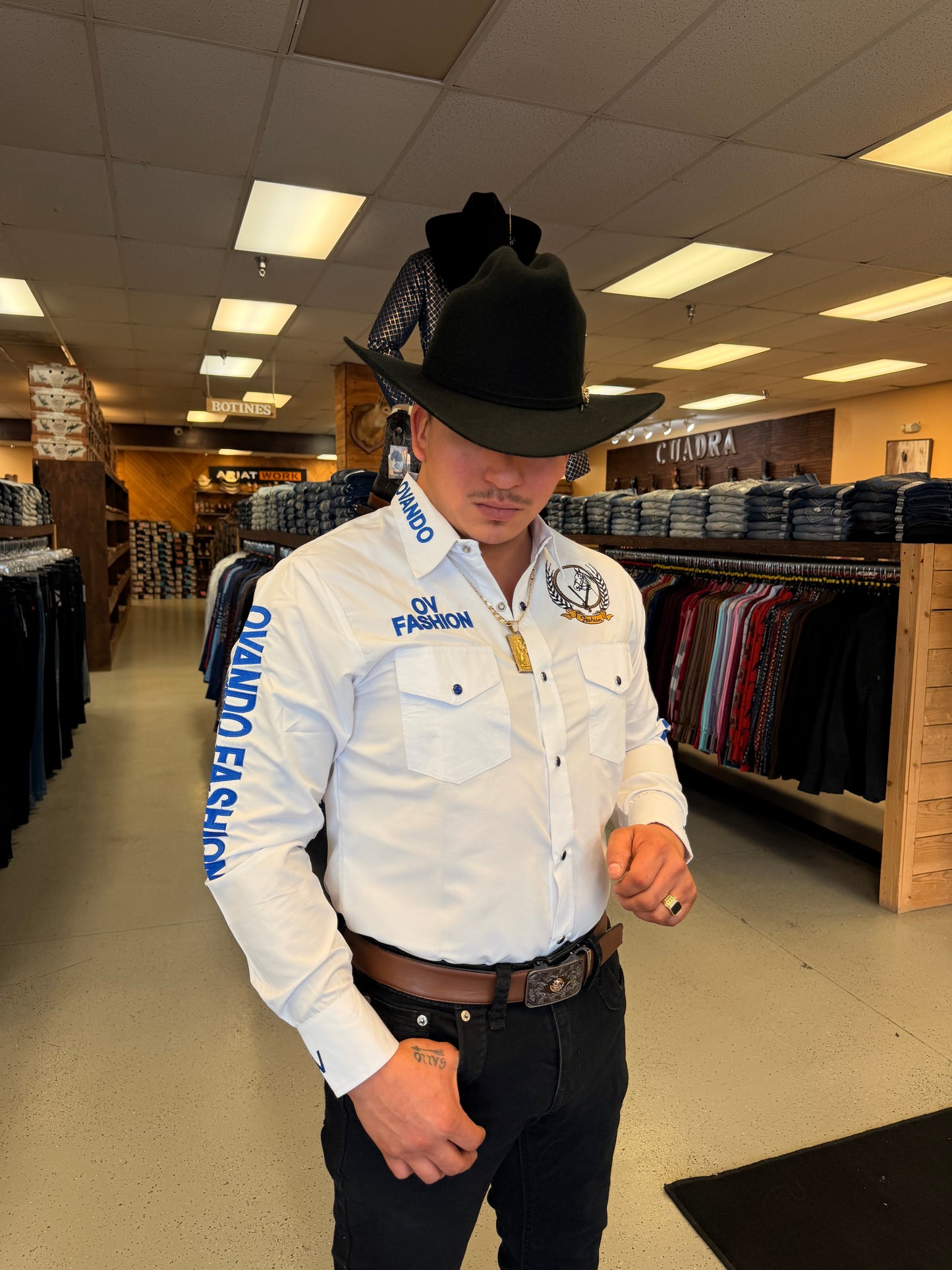 Mens OV Fashion White w/Blue