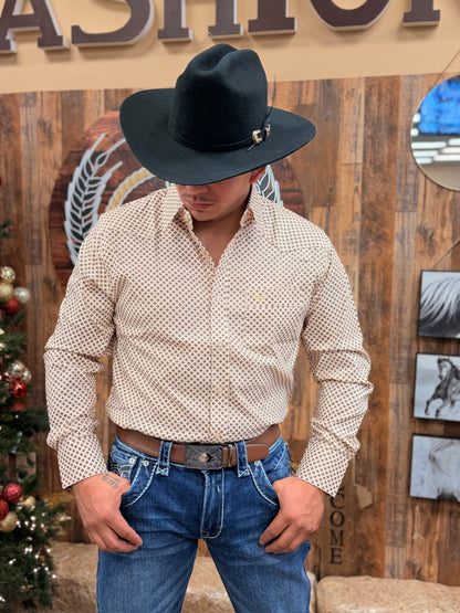 Men western shirt beige