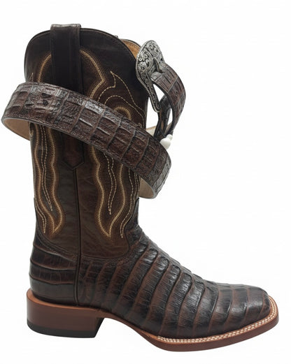 Men boots with belts brown l