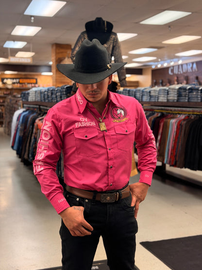 Mens OV Fashion Dark Pink w/Light Pink Letters