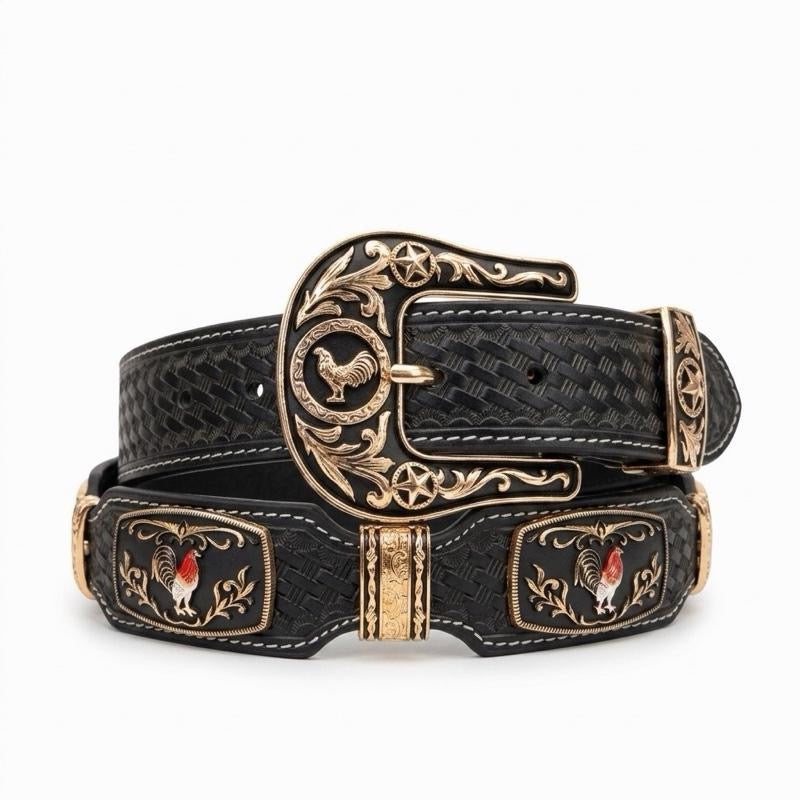 Men’s western belts black gallo